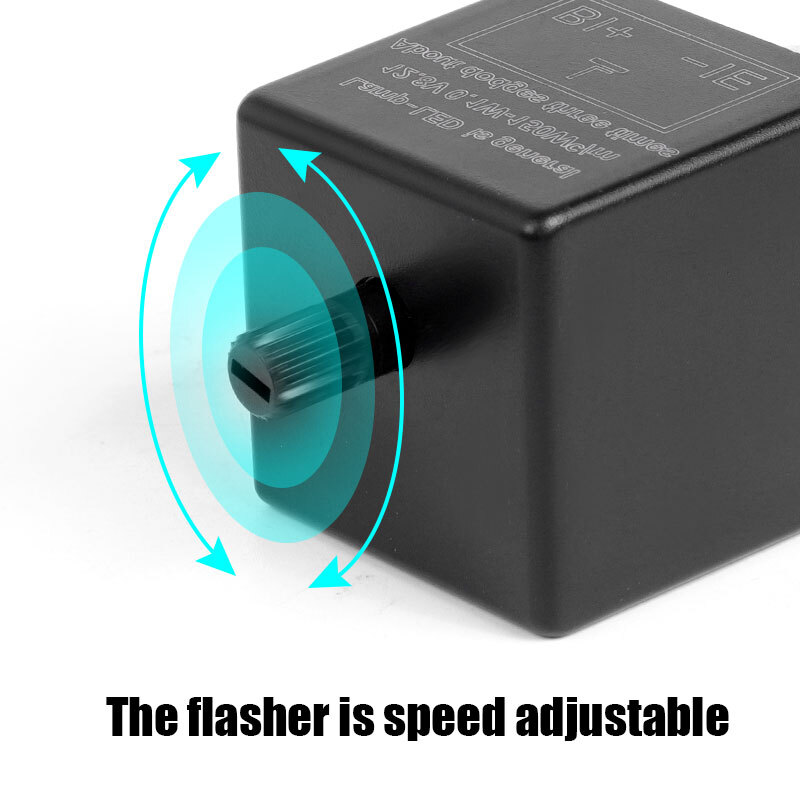 Motorcycle 3-Pin Adjustable LED Flasher Relay Fix Turn Signal Light Hyper Flash