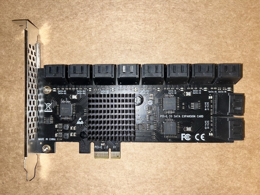 20 PORT SATA CONTROLLER PCI-E X1 (NON RAID) FREE SHIP
