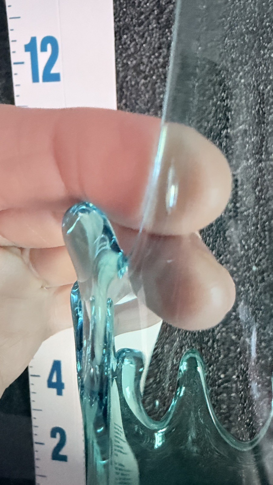 Le Smith peacock 3 toe Glass Vase 16.25”