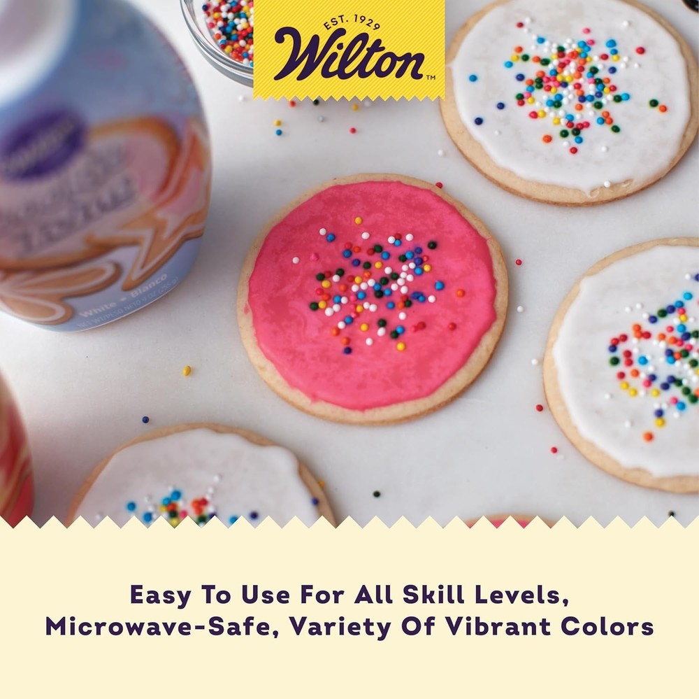 Wilton White Cookie Icing, Fast-Drying 7.5 oz Squeeze Bottle for Easy Decorating