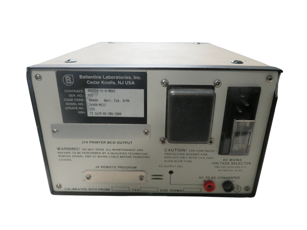 Ballantine 3440A RF Millivoltmeter - Free Shipping