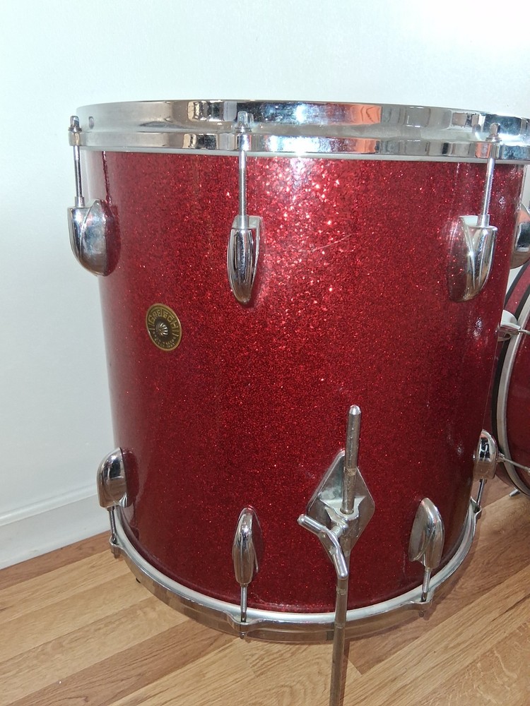 Gretsch 1966 Red Sparkle 4 piece drum set