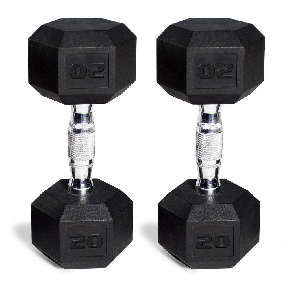 CAP (2 Pack)  Barbell Coated Hex Dumbbell, Single 35 Lbs Pair