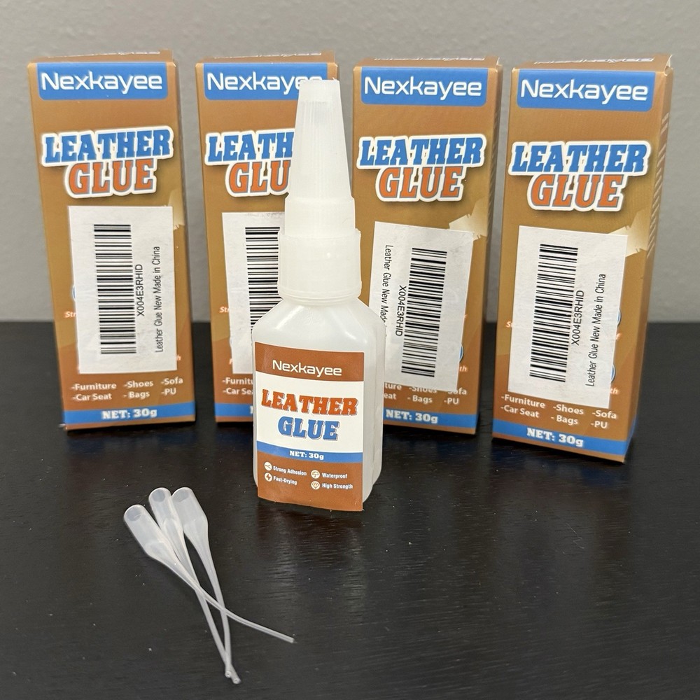 Leather Glue Strong Adhesive, Waterproof, Fast-Drying, High Strength, 5 Bottles