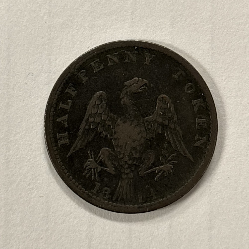 1814 Canada Half Penny Token Spread Eagle