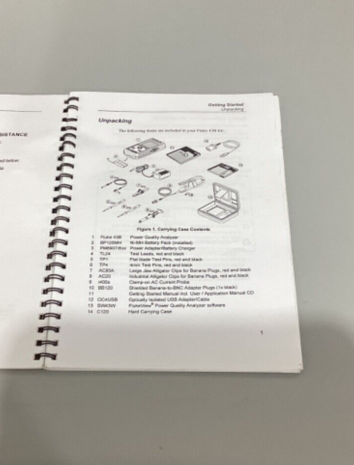 Fluke Power Quality Analyzer 43B Getting Started Guide
