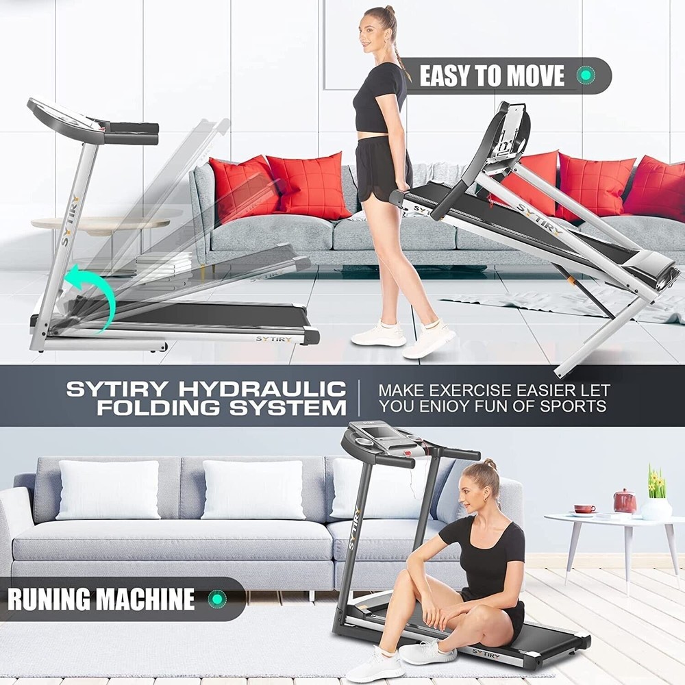 3.25HP Folding Treadmill Running Machine W/10” Touchscreen APP Control Speaker🏃
