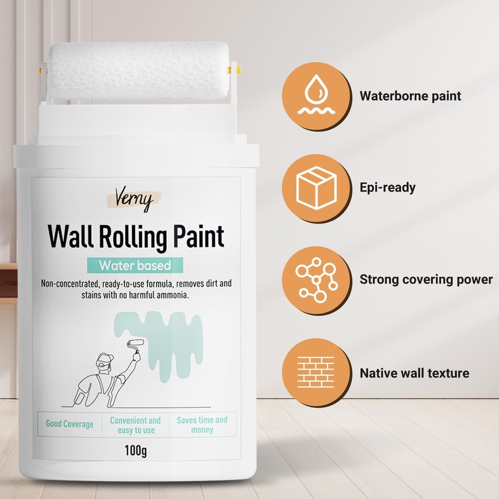 White Paint, Paint for Wall Touch up Walls, Water Based