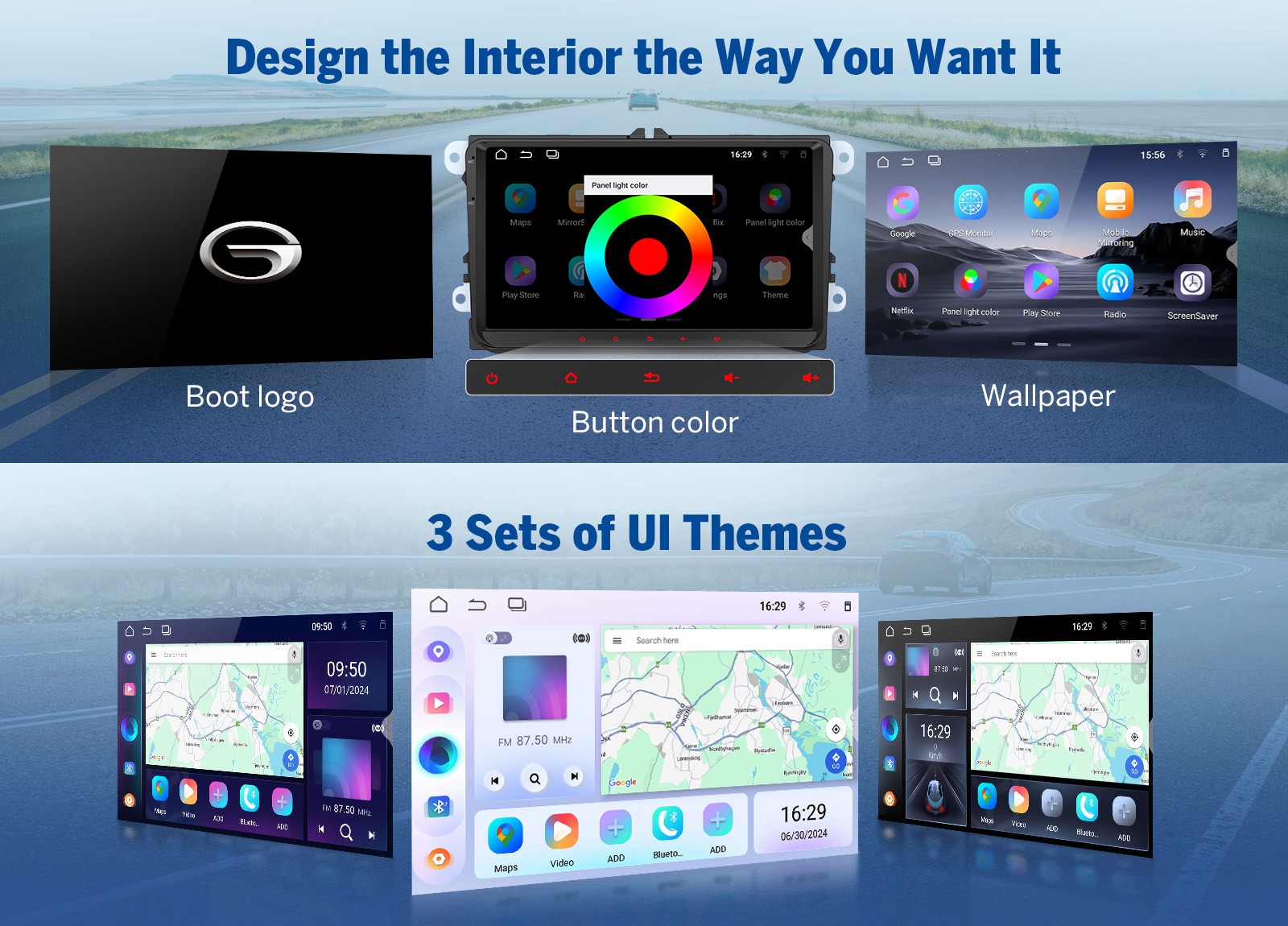 CAM+OBD+9" IPS Android 14 for VW Golf MK6 GTI 2009-2013 CarPlay Car Stereo Radio