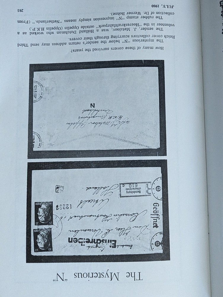 German Postal Specialist Jul 1980 Collecting Germany Third The Mysterious "N"