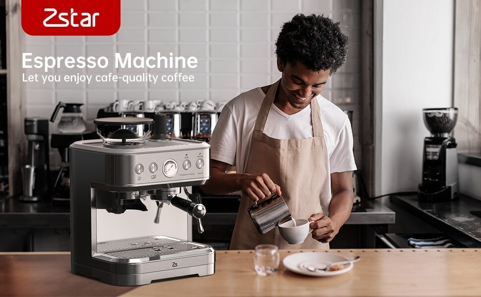 Touch Espresso Coffee Machine - Brushed Stainless Steel