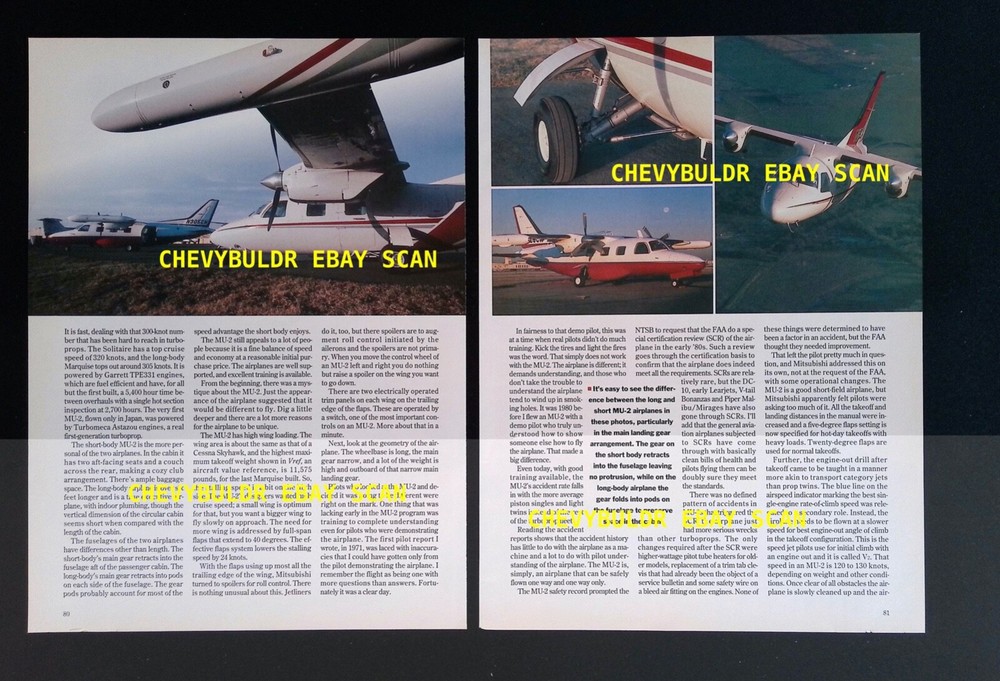 1971 Mitsubishi MU-2G Twin-Engine Airplane Info Article