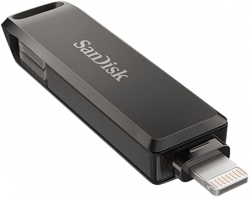 SanDisk iXpand Flash Drive Luxe 128GB with Lightning & USB C Ipad Iphone Android