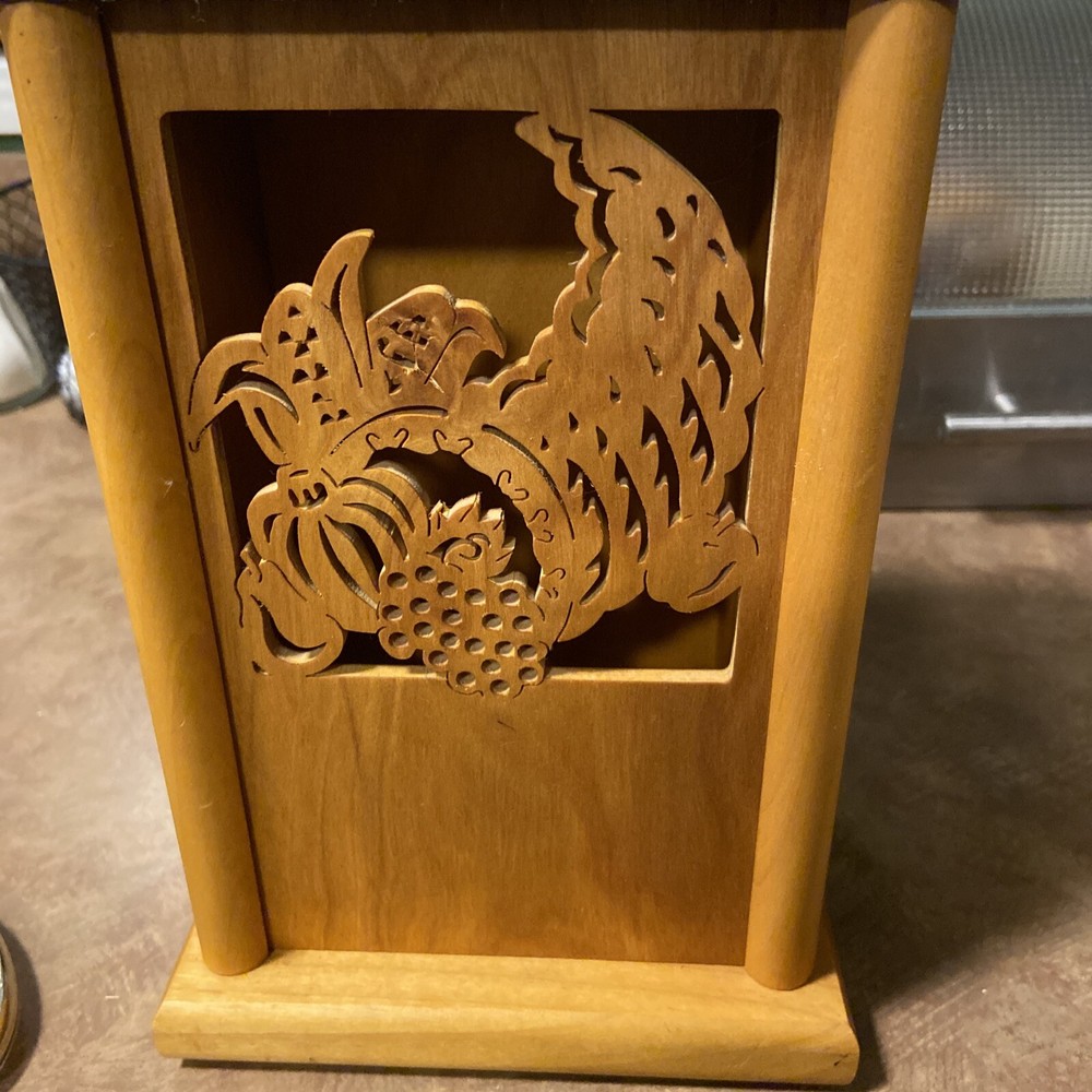 Unique Hand crafted Wooden Light With Four Changeable Panels