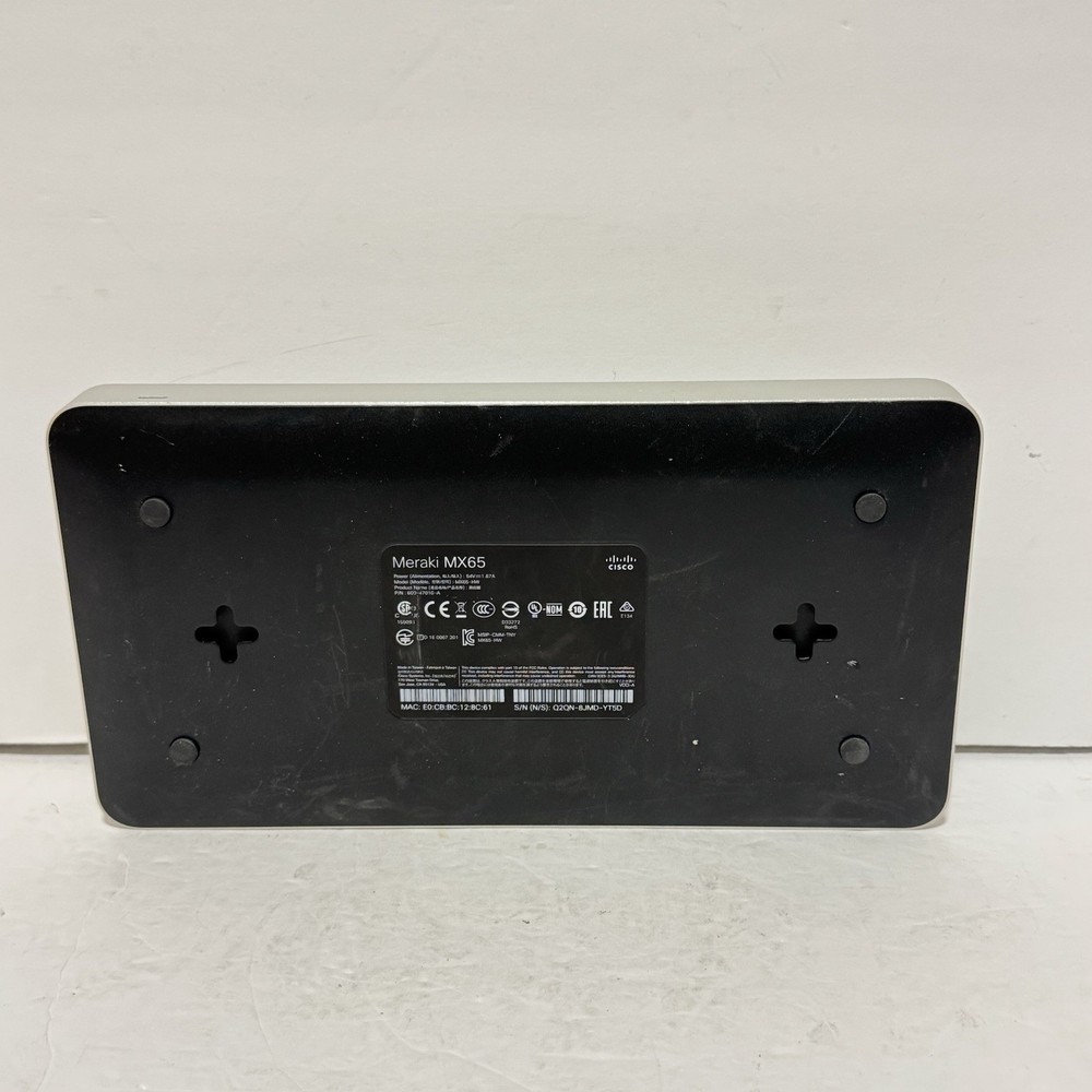 Cisco Meraki MX65 Small Branch Security Appliance