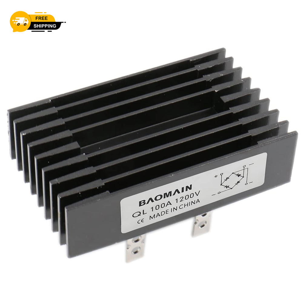 Baomain 100A Amp 1200V Volt Diode Bridge Rectifier Metal QL100A