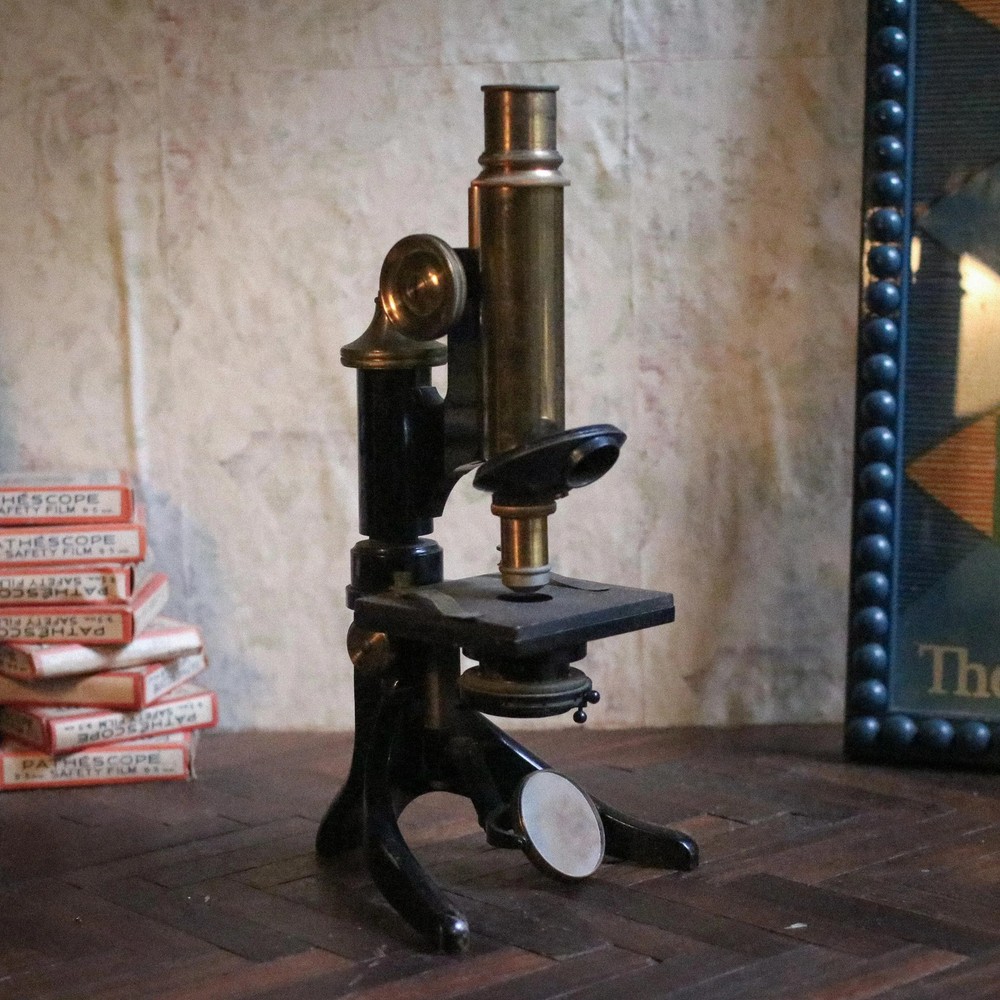 Antique Brass Labratory Microscope – Working Order