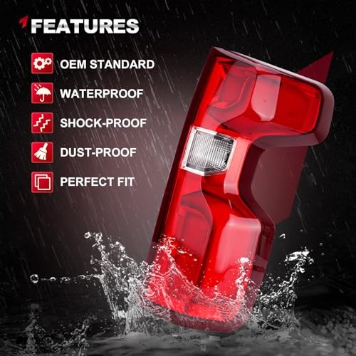 OEM Style LED Tail Light Assembly Tail Lamp Compatible with 2019 Passenger Side