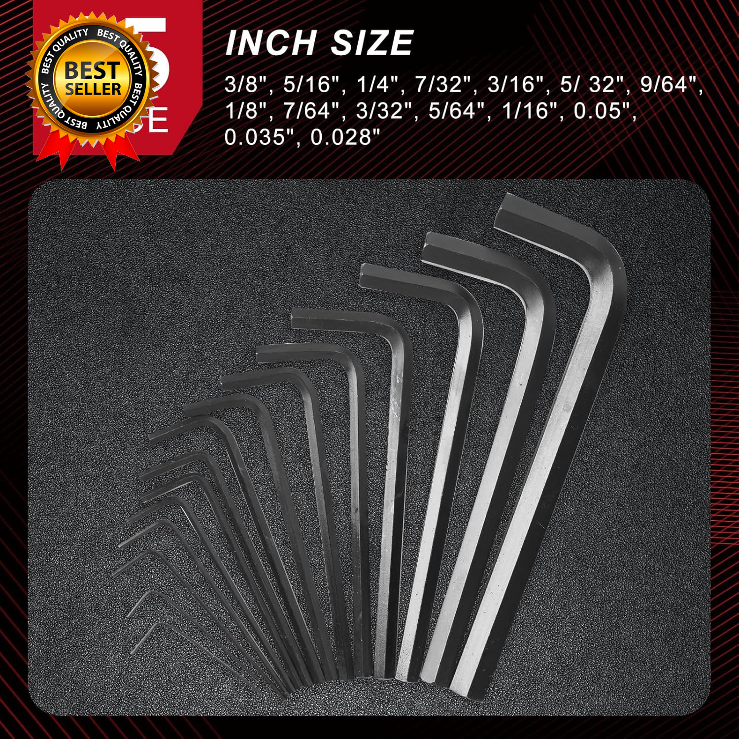 35-Piece Allen Wrench Sets Metric and Standard Hex Key Set Allen Key Set