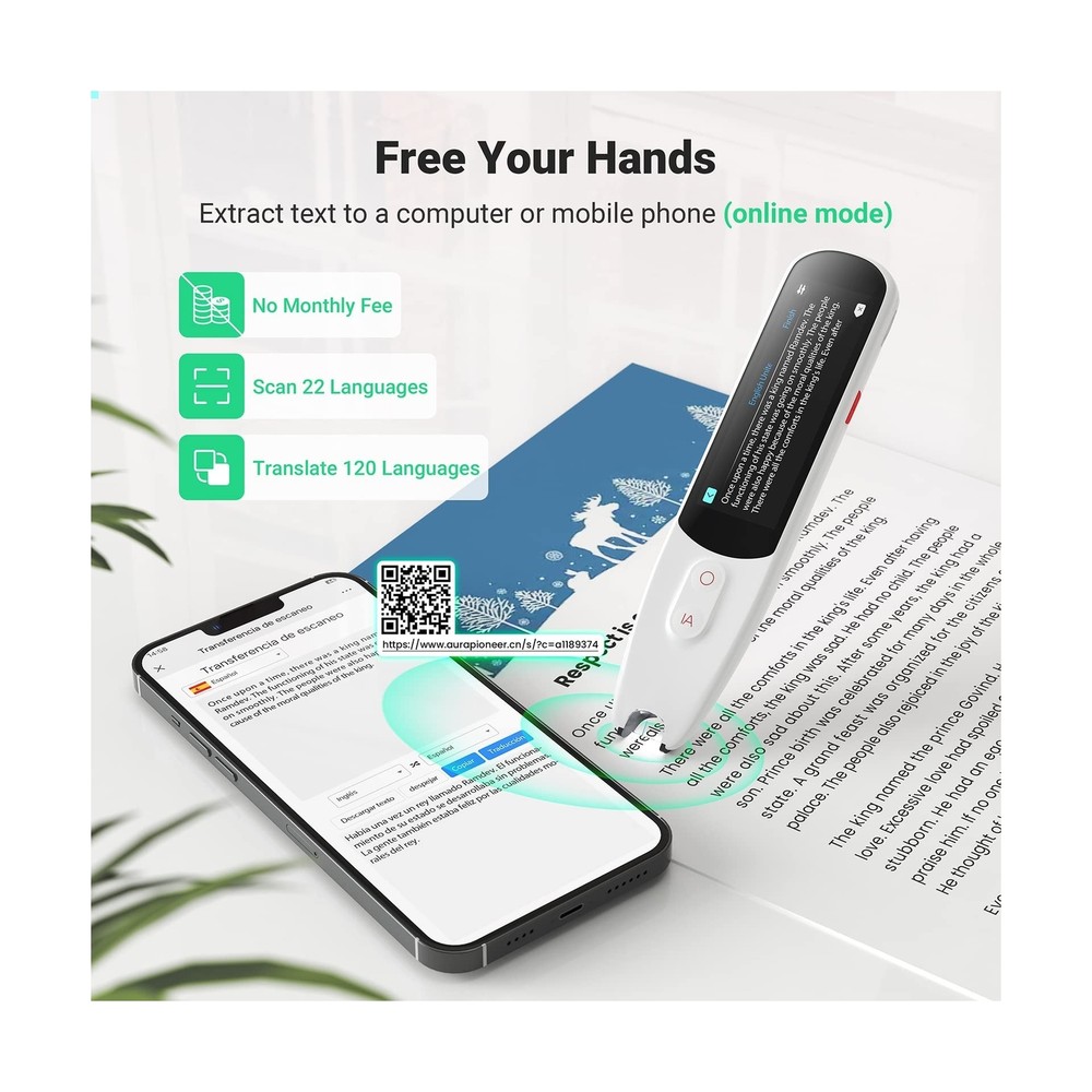 Pen Scanner, Text to Speech Device for Dyslexia, OCR Digital Highlighter Read...