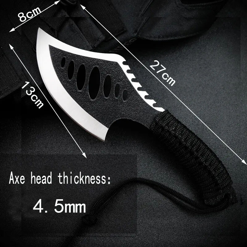 Tactical Hand Axe Camping Hatchet Survival Tomahawk Nylon Sheath Code Wrap Handl