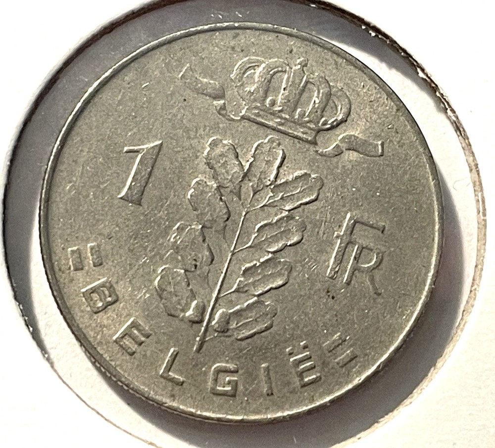 BELGIUM 🇧🇪 FIVE (5) FRANCS COIN 1975