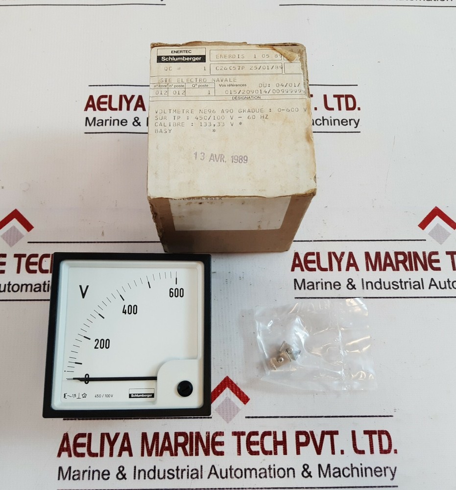 Schlumberger s2624 4855 voltmeter 0-600v