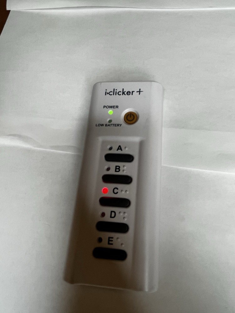 iClicker Plus RLR15 Student Classroom Response System Remote Control Unit WORKS