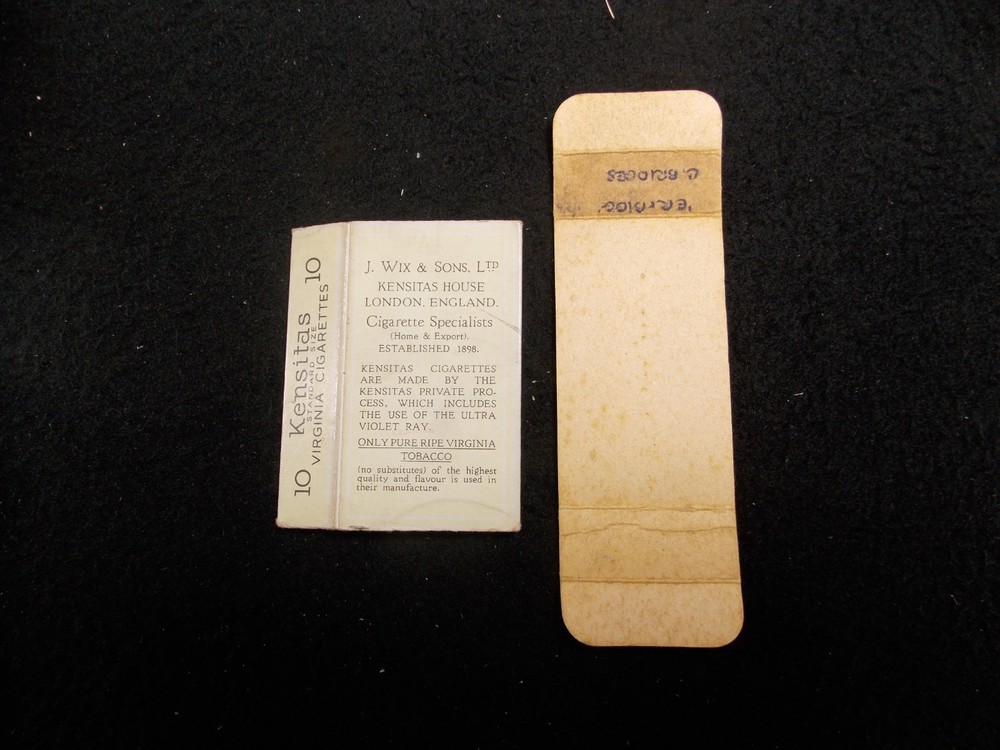 T3 Vintage Kensitas Empty Cigarette Packet Box