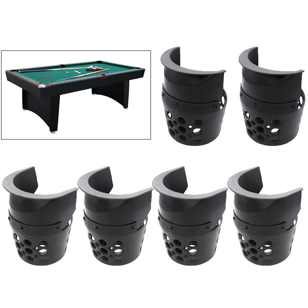 6x Billiard Pool Table Pockets Drop Bag Convenient Premium Baskets Snooker Table