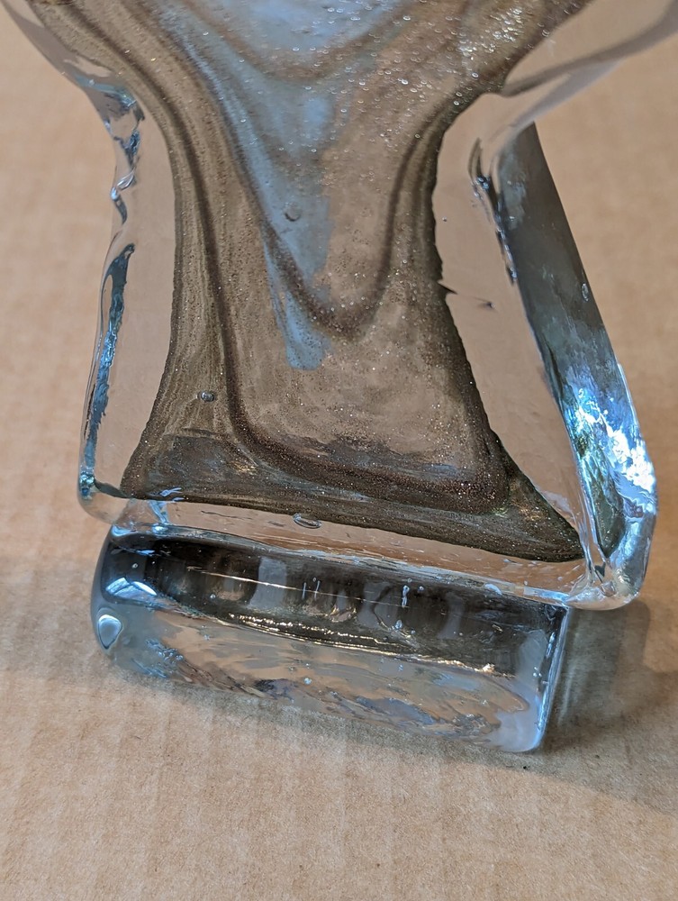 Solid Glass or Crystal Angel Block Style Vintage