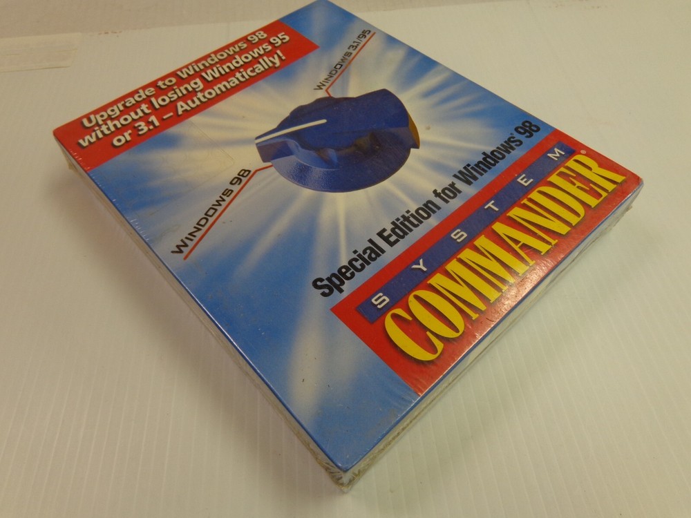 SYSTEM COMMANDER NEW, SEALED Special edition for windows 98 upgrade to windows98