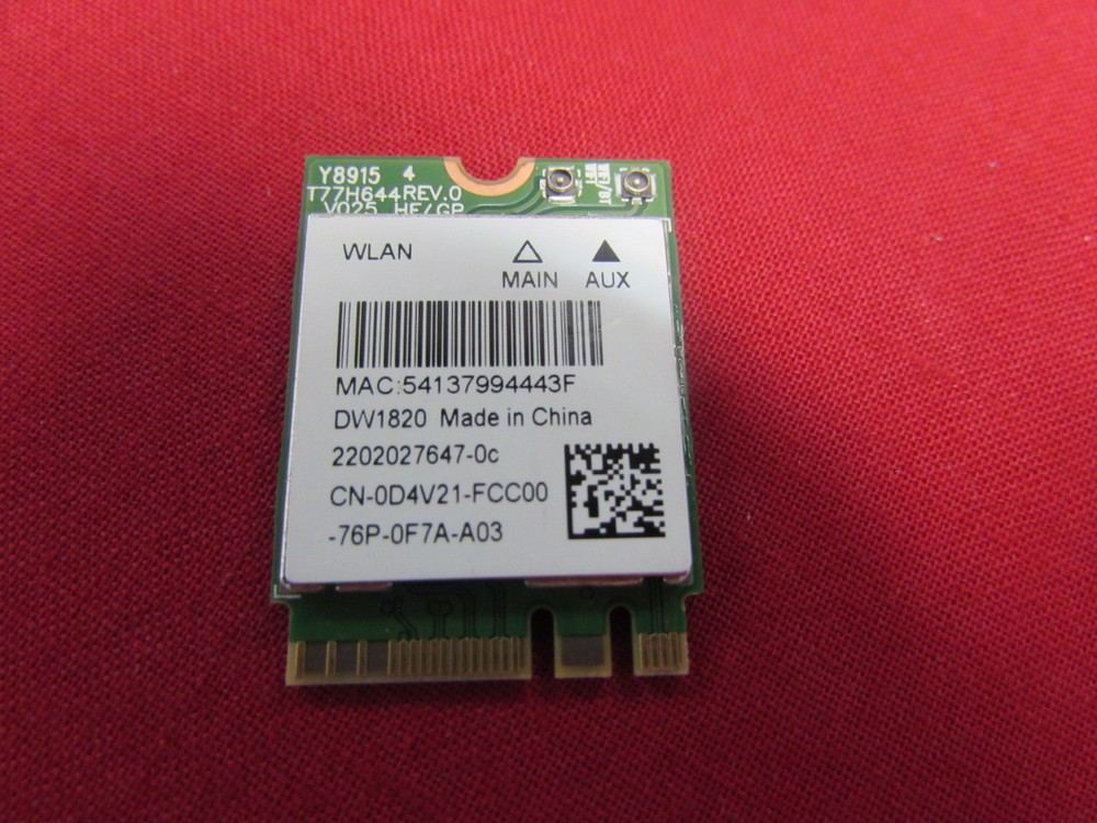 ORIGINAL DELL LATITUDE 3580 WIRELESS BLUETOOTH 4.1 CARD D4V21 0D4V21