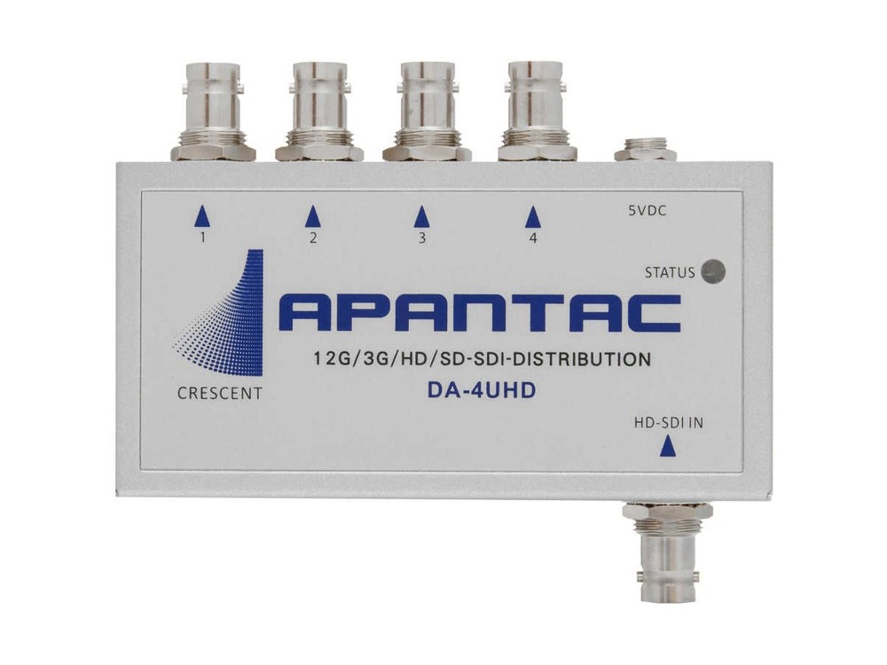 DA-4UHD 12G-SDI 1x4 Reclocking Distribution Amplifier