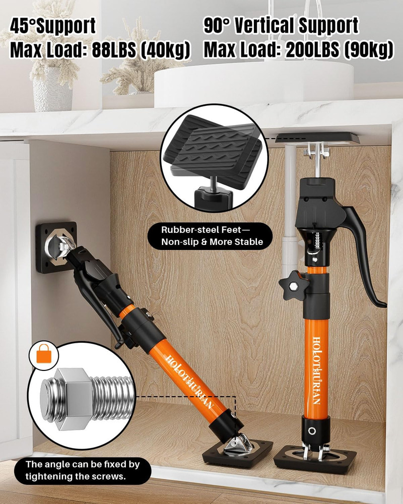Cabinet Jack Support Pole, 15.8" - 23.6 Inches Third Hand Tools Adjustable Suppo