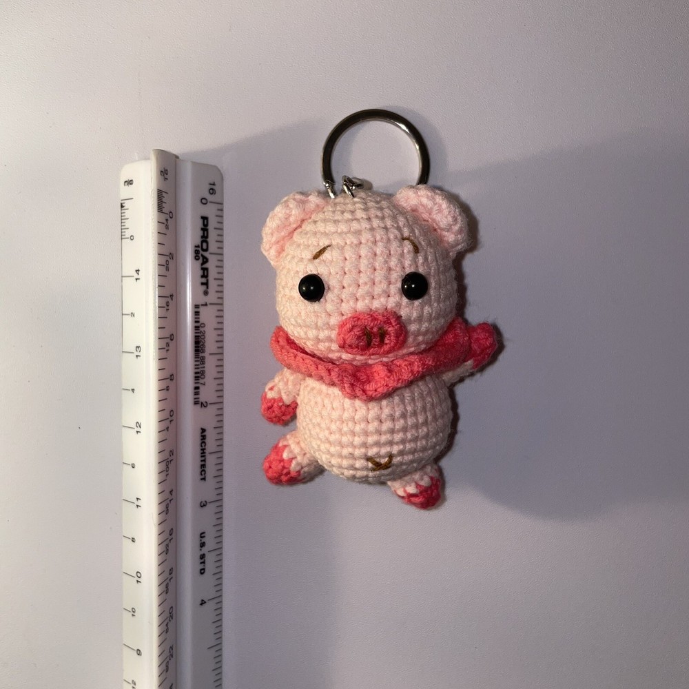 Ballerina Piggy Crochet Keychain