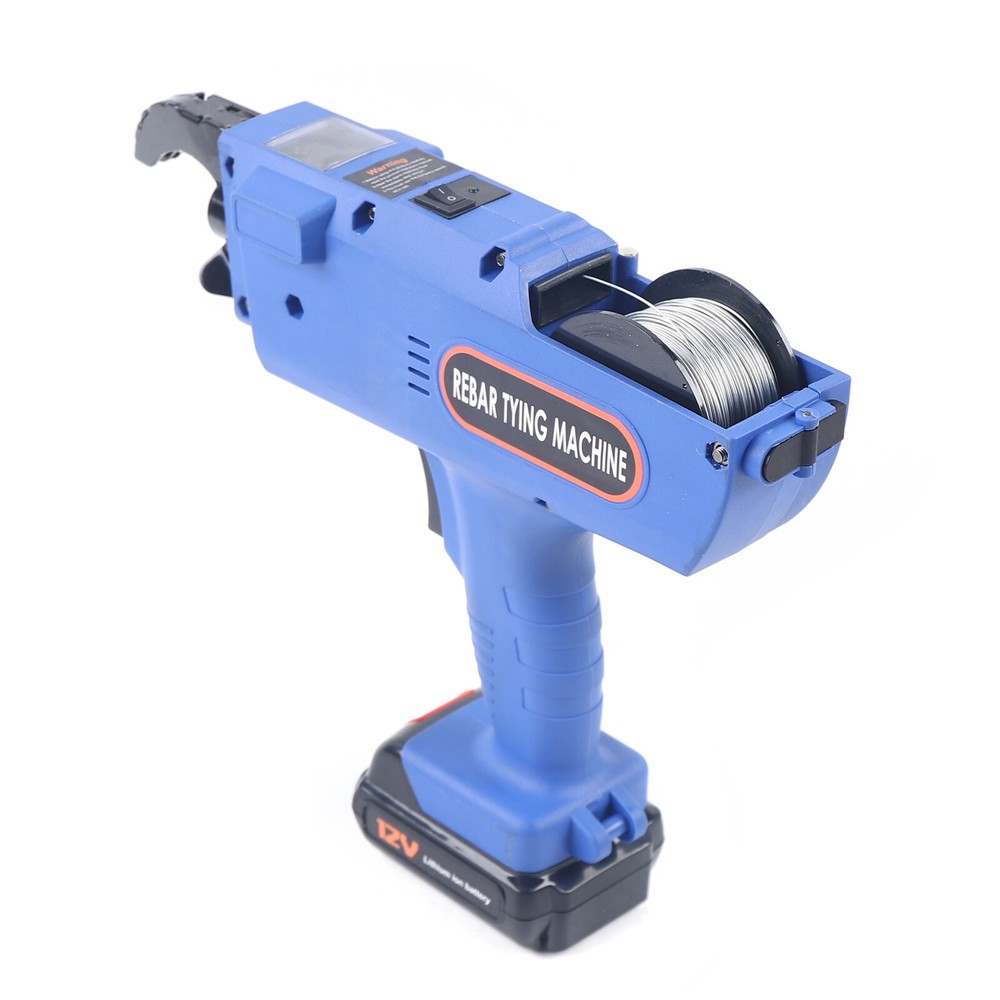 Automatic Rebar Tier Tying Machine Strapping Machine w/ Electric + 2 Batteries