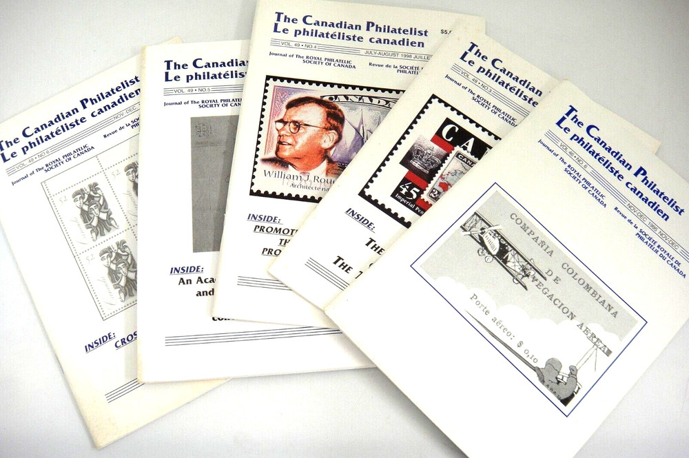 The Canadian Philatelist Journal Lot of 5 1995 1998 Royal Philatelic Society