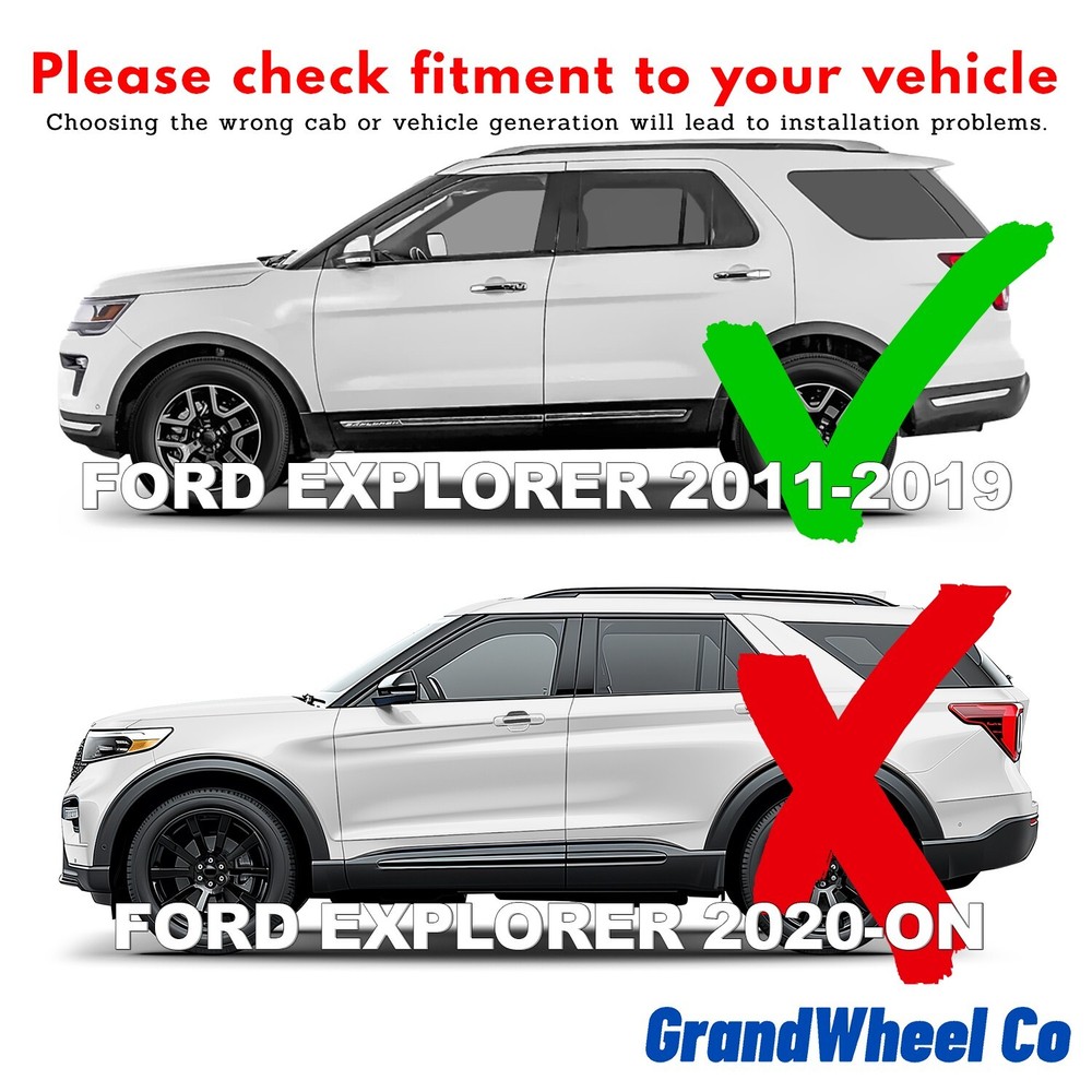 Rain Guards Vent Visors Shade for 11-19 Ford Explorer SHATTERPROOF