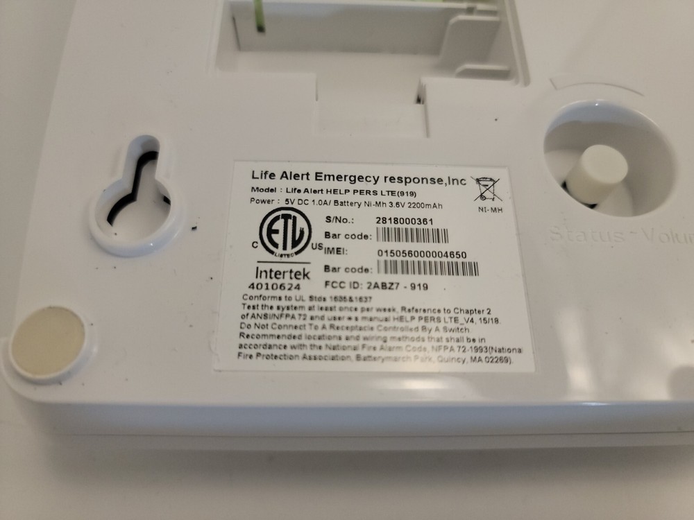 Life Alert Help Emergency System Pers LTE 919