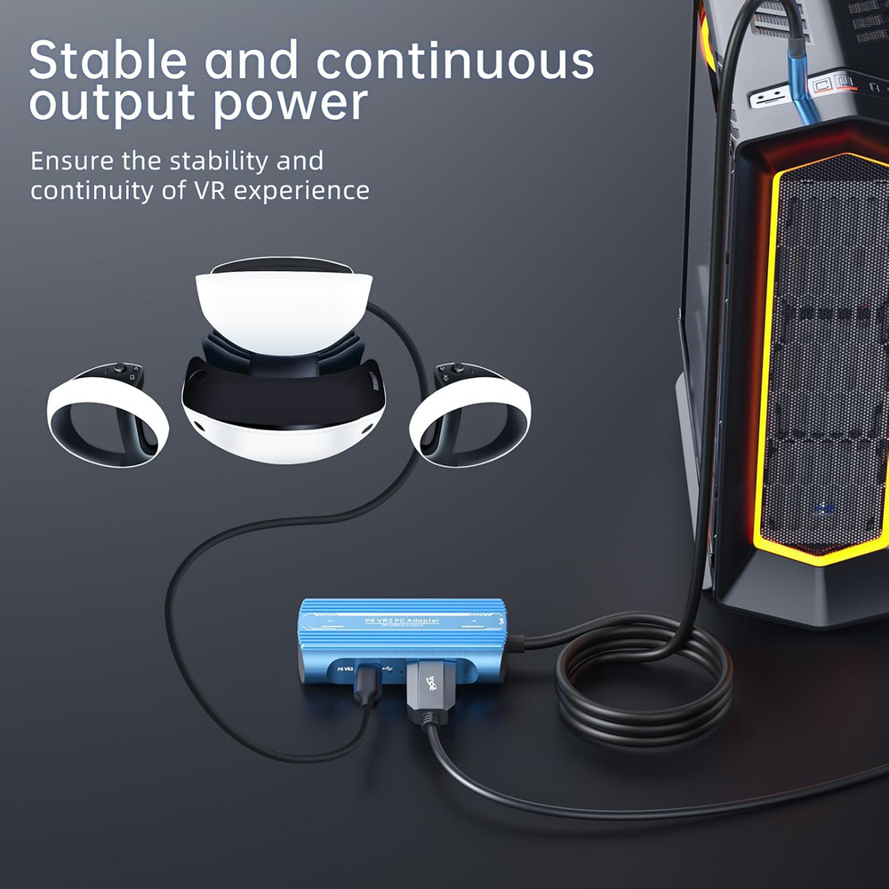 PSVR2 PC Adapter Accessories Kit.Includes DP1.4 Cable and Expandable Power Adapt