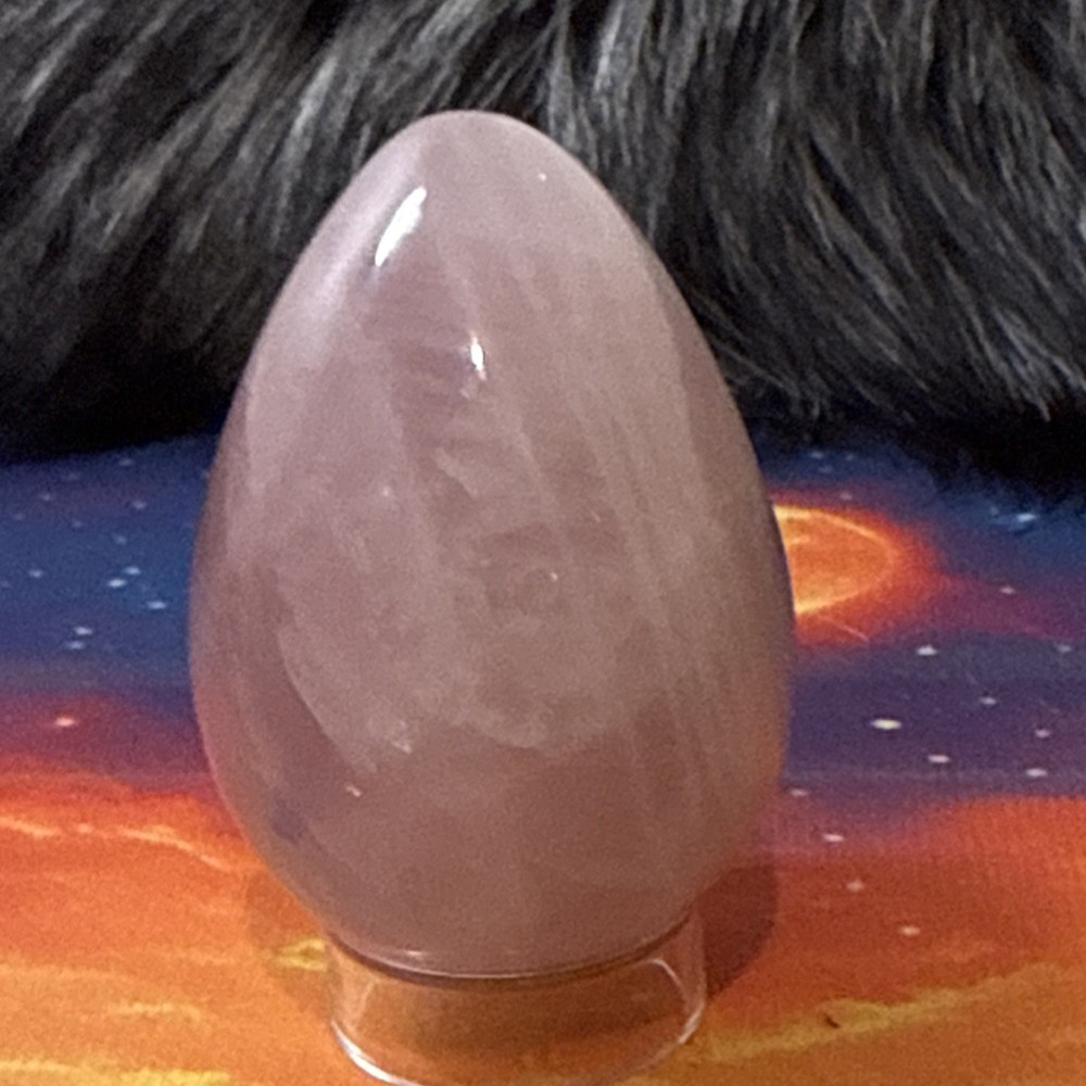 Polished Rose Quartz Crystal Egg and Sphere Decor Pieces for Display Easter 🐣
