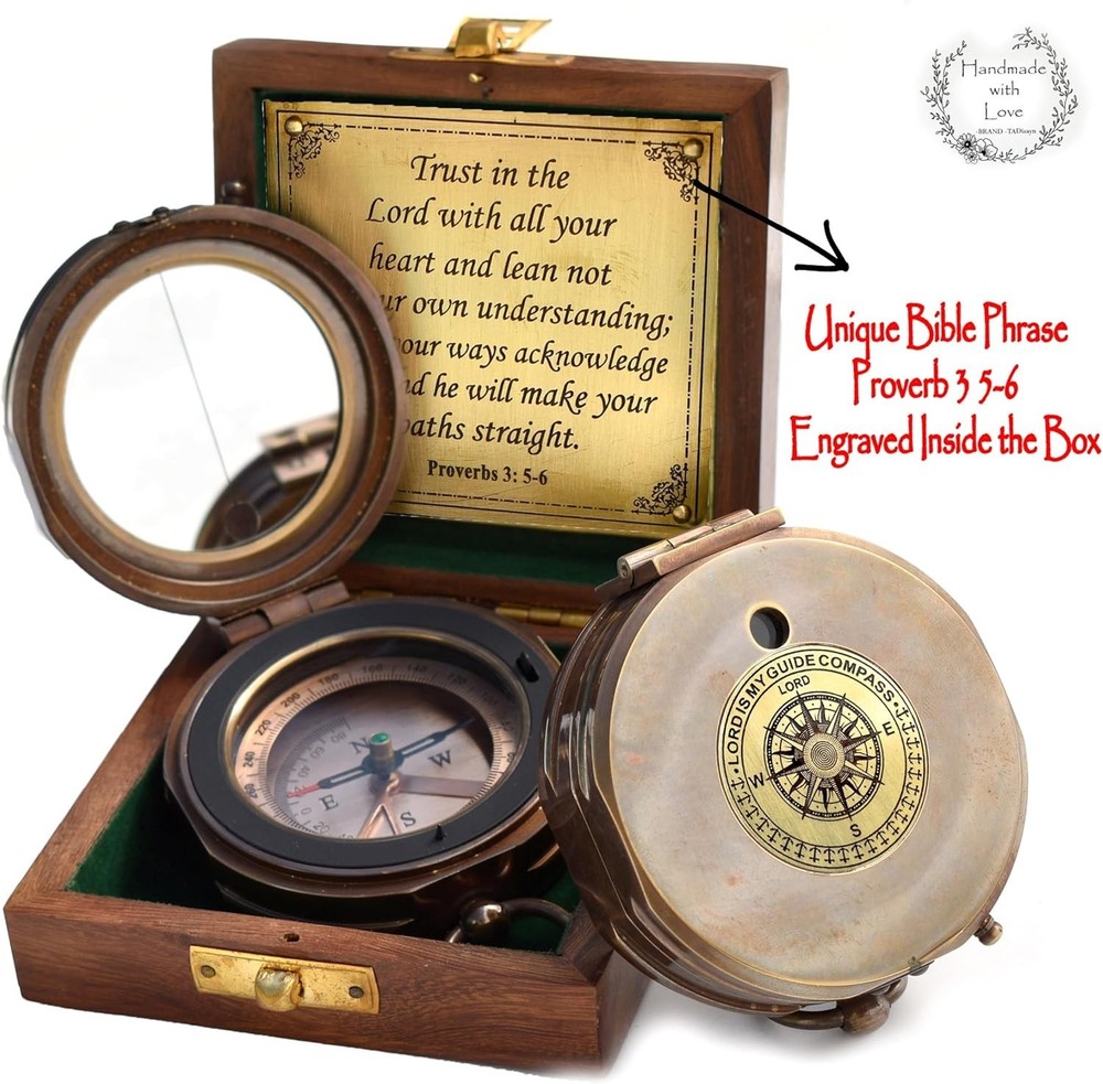Graduation Day Compass Gift, Proverbs 3:5-6=