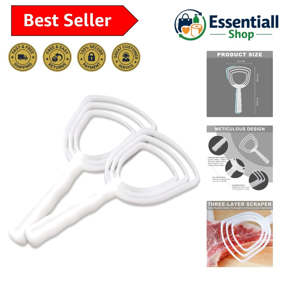 BOLEX Professional Bone Dust Scraper, Square Meat Scraper,White Poly Scraper ...