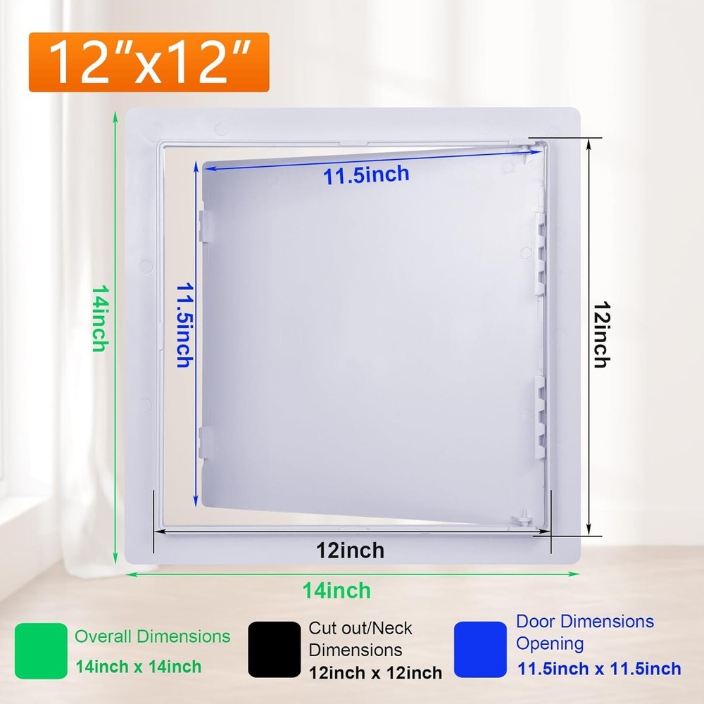 12x12 Inch Plastic Access Panel for Easy Utility Access - Durable & Versatile