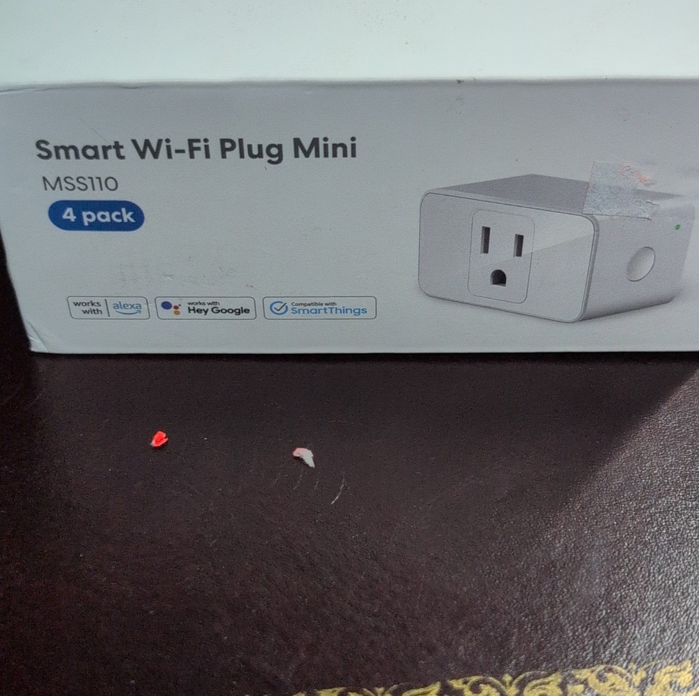 meross Smart Wi-Fi Plug Mini MSS110 4 Pack Alexa Google SmartThings Compatible