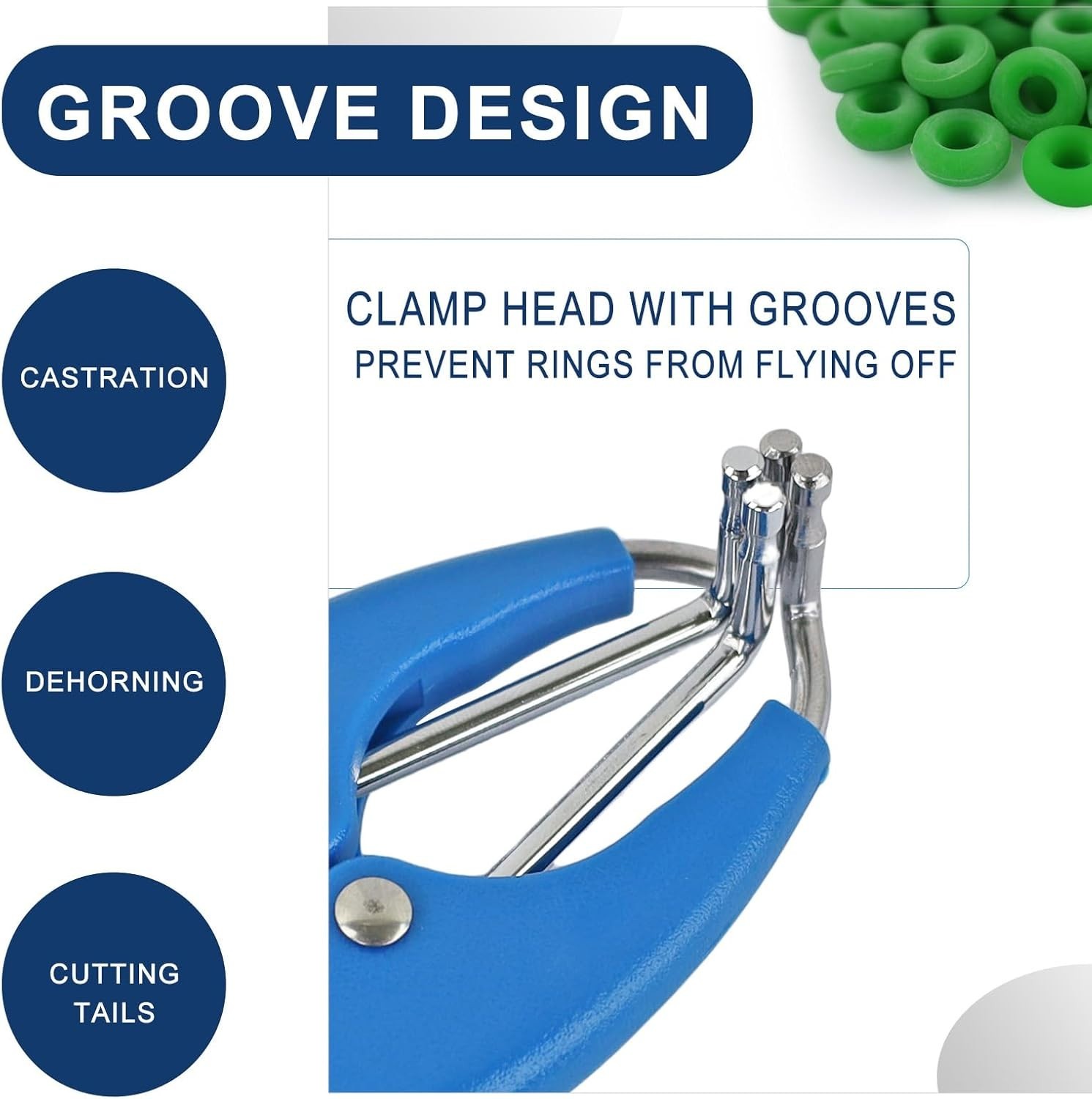 Goat Banding Kit Calves Tool, Expander Plier Bander with 100pcs...