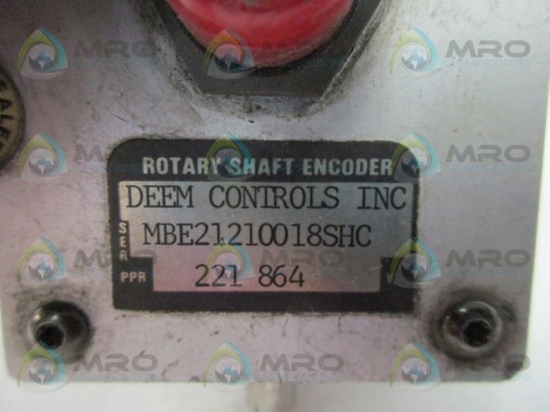 DEEM CONTROLS MBE21210018SHC ROTARY SHAFT ENCODER UNMP