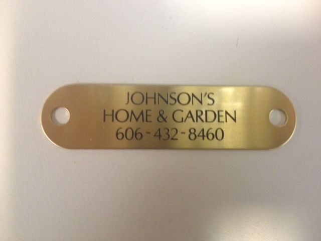 Solid Brass Diamond Custom Engraved Horse Halter Plate  With 2 Chicago Screws