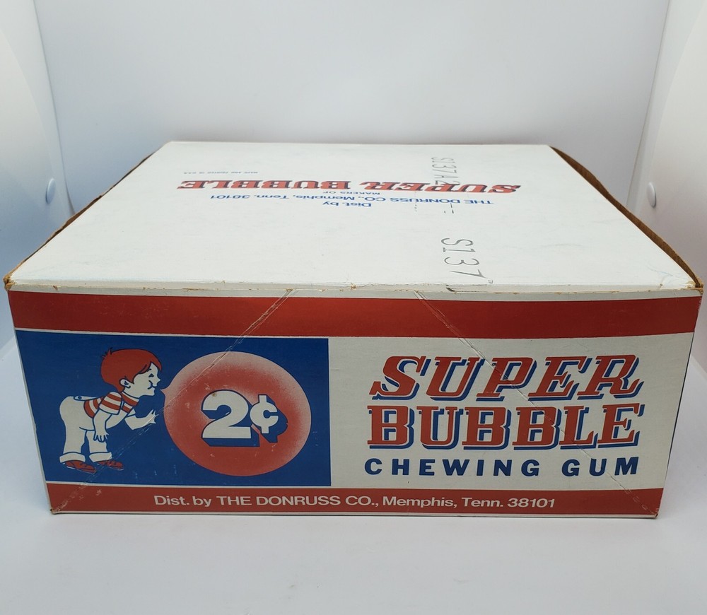 SUPER BUBBLE chewing bubble gum Donruss 1960s 260 count 2 cent candy box only